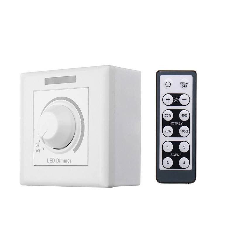 Max 150W Wall Dimmer Switch LED Dimmer With 12 Keys IR Remote Control For  Dimmable Light Lamp Bulb 110V/220V