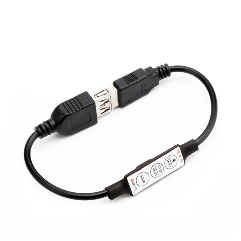 sigaar zonlicht Berg kleding op Mini USB LED Controller Brightness Dimmer 3 Keys Remote Control for 5050  3528 Single Color Strip Light