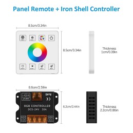 DC5-24V 30A wireless wiring free RGB LED controller 86 touch panel