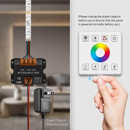 DC5-24V 30A wireless wiring free RGB LED controller 86 touch panel