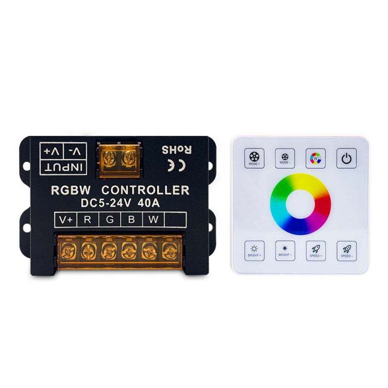 DC5-24V 40A Wireless Wiring Free RGBW RGBWC LED Controller 86 Touch Panel