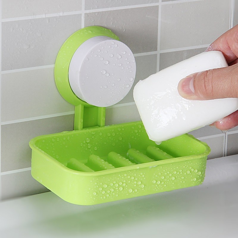 Super Powerful Suction Cup Soap Dish Holder Wall Mounted For Bathroom